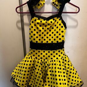 Yellow Polka Dot Kids Costume